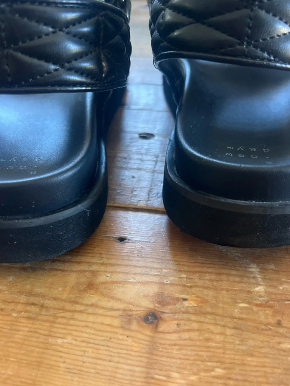 Target Quilted Black Velcro Men's Sandals